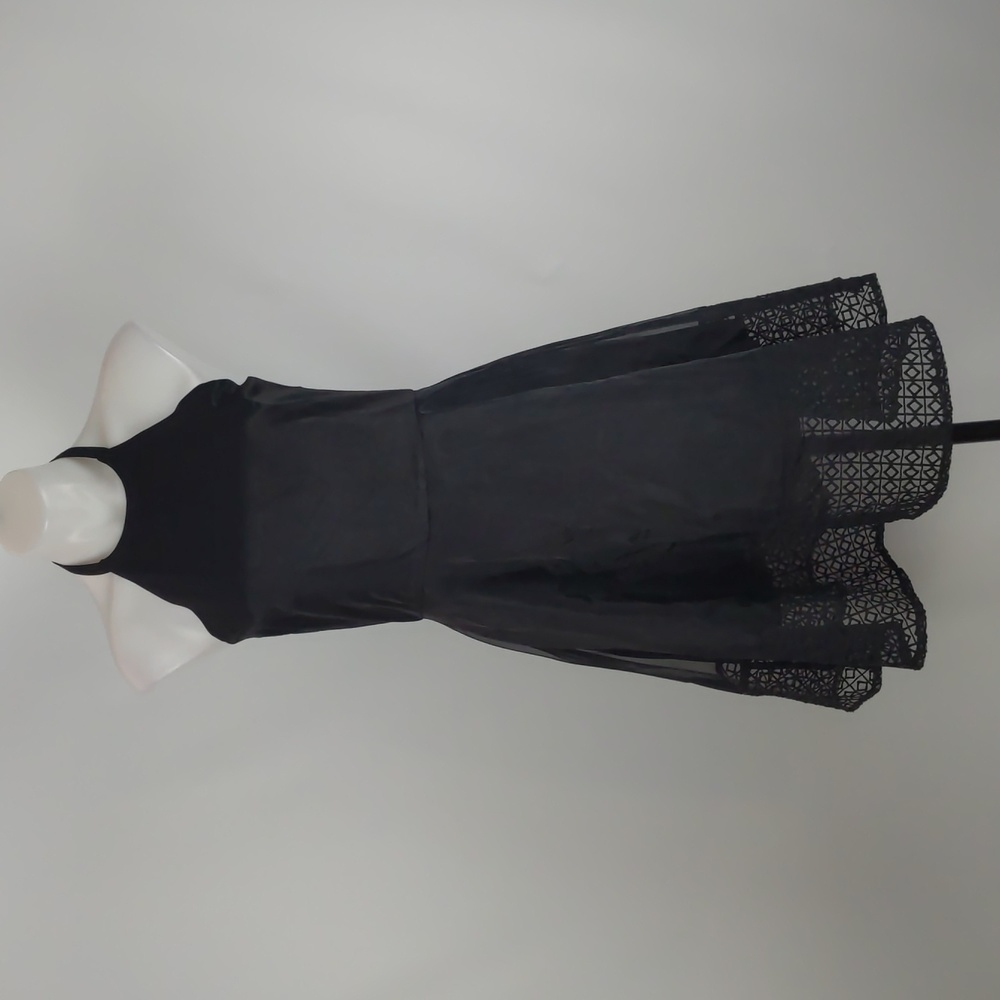 Pink Stitch Women's Dress Size 12 Black Fit & Flare Halter Neck Zip Boning NEW - Picture 2 of 16